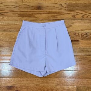 Princess Polly Lilac High Waist Shorts